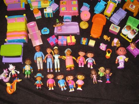 Dora The Explorer Talking Dollhouse Furniture Figures Huge XMAS Toy Lot ...