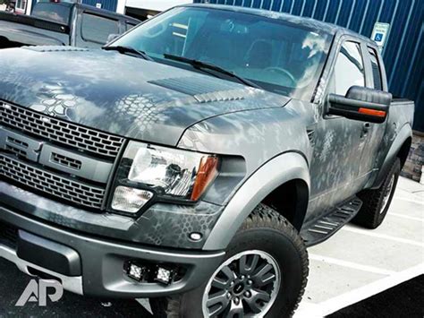 Ford Raptor Matte Camo Wrap AP Vehicle Wrapping