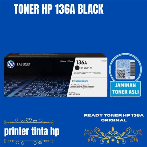 Jual Hp Laserjet Cartridge Toner 136a Black Original W1360a Shopee Indonesia