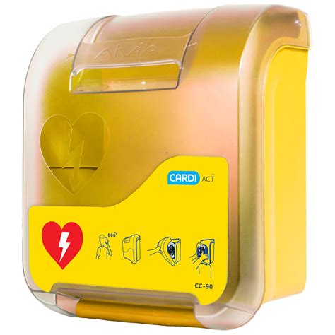 Cardiact Alarmed Aed Cabinet Yellow Aero Healthcare