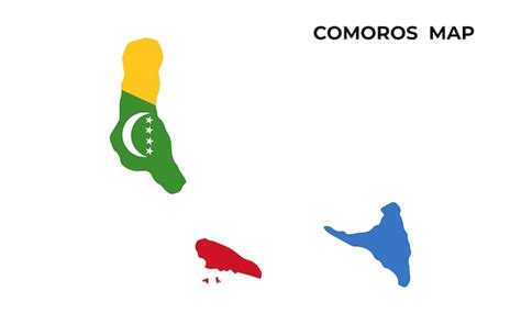 Premium Vector Comoros National Flag Map Design Illustration Of