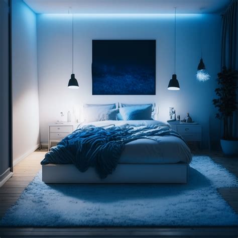 Modern blue bedroom