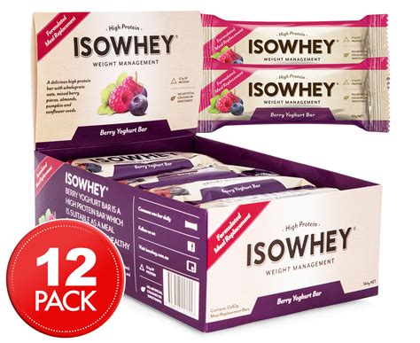 12 x IsoWhey High Protein Bars - Berry Yoghurt 62g | Catch.com.au