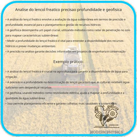 Análise do Lençol Freático | Precisão, Profundidade e Geofísica