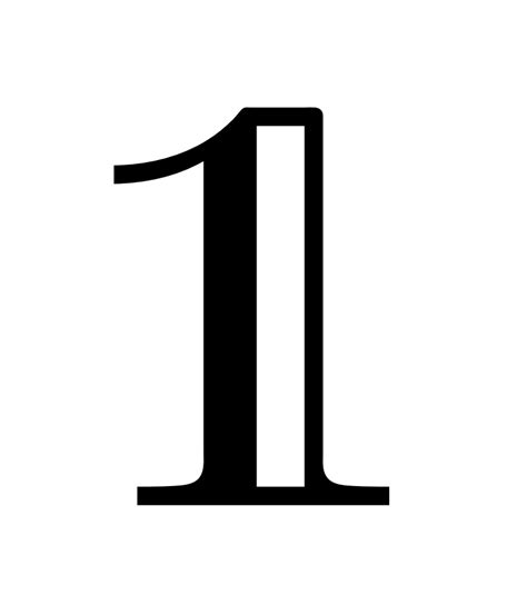 Getting a symbol similar to number 1 but easily distinguishable from it
