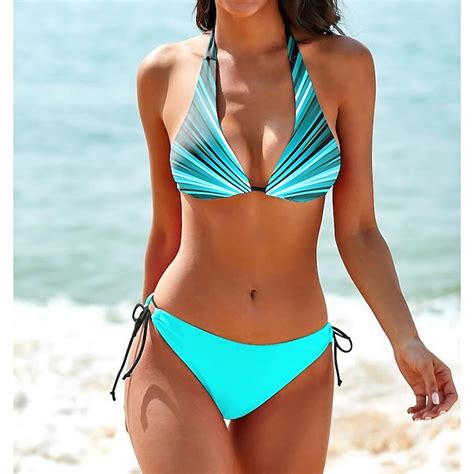 Damskie Stroje K Pielowe Bikini Normalny Kostium K Pielowy Cz Ciowa