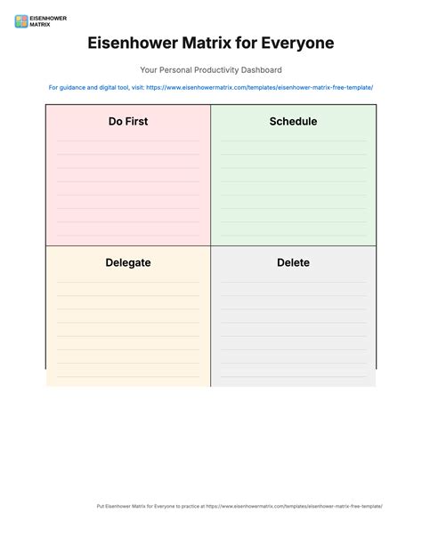 Free Eisenhower Matrix Template | Download Word, PDF & PowerPoint