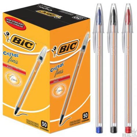 Boligrafo Bic Cristal Fina 0 8 Negro Caja X 50 Un Bic