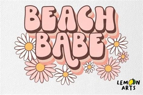 Retro Beach Babe Sublimation Graphic By Lemon Arts Creative Fabrica
