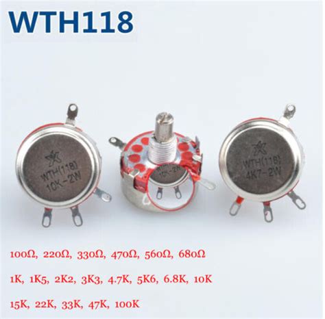 WTH118-1A 2W 100Ω~1MΩ Single-turn wire-wound potentiometer Frequency ...