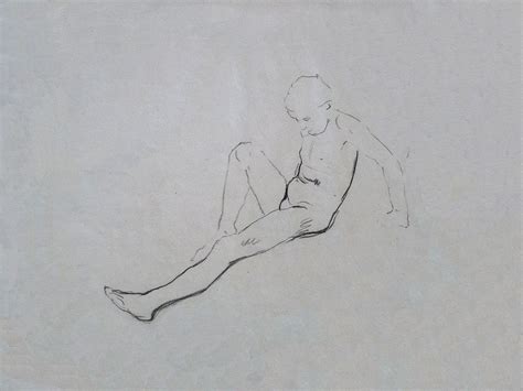 MILLET Jean François 1863 Bain de la Gardeuse d Oies Etude drawing