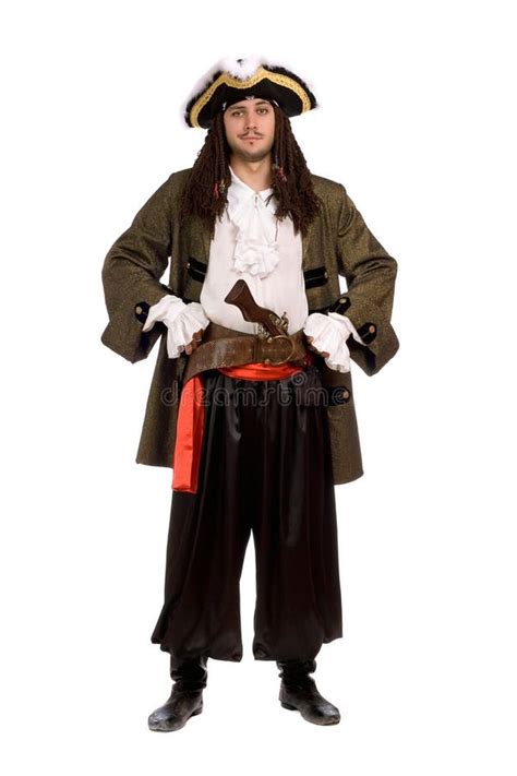 Uomo In Un Costume Del Pirata Con La Pistola Immagine Stock Immagine