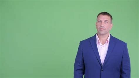 Mature Macho Businessman In Suit Thinkin Stock Video Pond