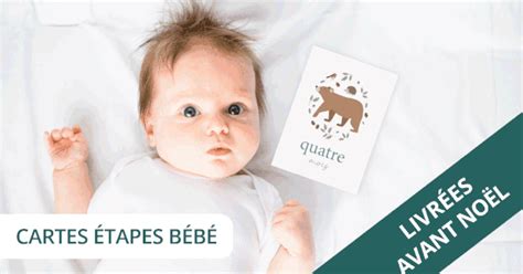 Cartes étapes bébé affiches box naissance Ulule