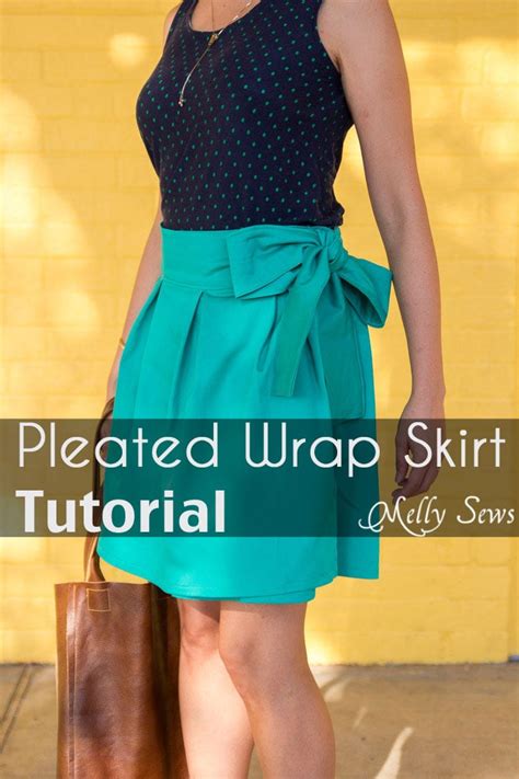 DIY Pleated Wrap Skirt Tutorial - Melly Sews