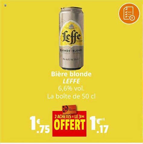 Promo Bi Re Blonde Leffe Chez Coccinelle Supermarch Icatalogue Fr