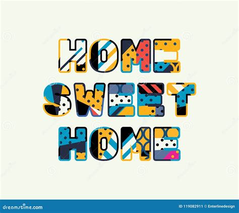 Home Sweet Home Concept Word Art Illustration Stock Vector