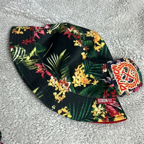 DIXXON Swim Nwt Dixxon Gili Tropical Print Bikini With Reversible Bucket Hat Poshmark