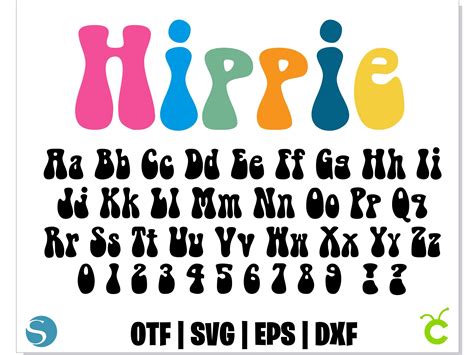 Hippie Letters Svg Cricut Retro Font Hippie Svg Hippie Shirt Svg S