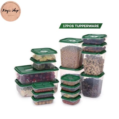 17pcs Set Refrigerator Tupperware Kitchen Container Food Storage Box Shopee Philippines