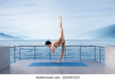 Beautiful Naked Woman Practicing Yoga Poses Stock Photo Shutterstock