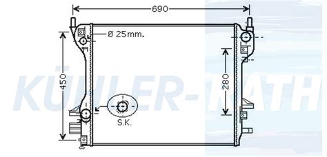 Wasserkühler passend für XR847785 - KUEHLER-RATH