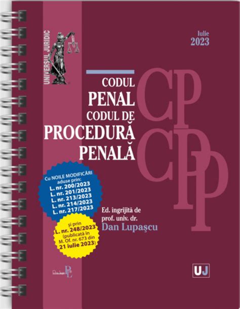 Codul Penal Si Codul De Procedura Penala Editie Spiralata Dan Lupascu