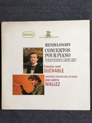 Mendelssohn Concertos Pour Piano F R Duchable Erato Num Vinyl