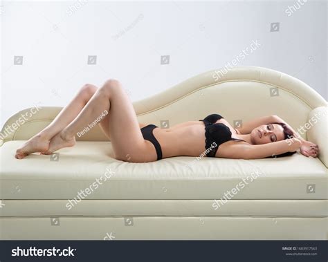 Sexy Slender Brunette Model Long Hair Stock Photo 1683917563 Shutterstock