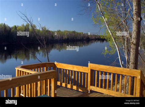 Scenic Lookout Over The Gatineau River At Maniwaki Quebec Canada