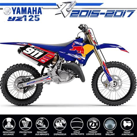 KIT DECO 125 YZ RED BULL YAMAHA Pour YZ125 2015 2016 2017 Decografix