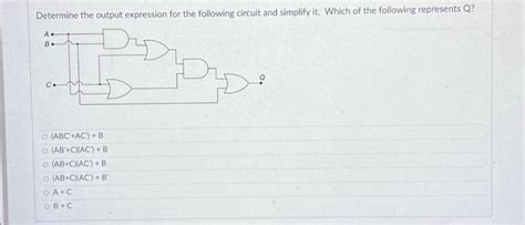 Solved Determine The Output Expression For The Following Chegg