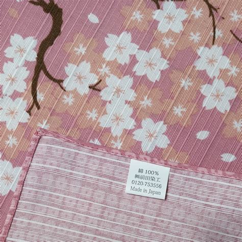 Japanese Cotton Furoshiki Wrapping Cloth Lavender Pink Cherry