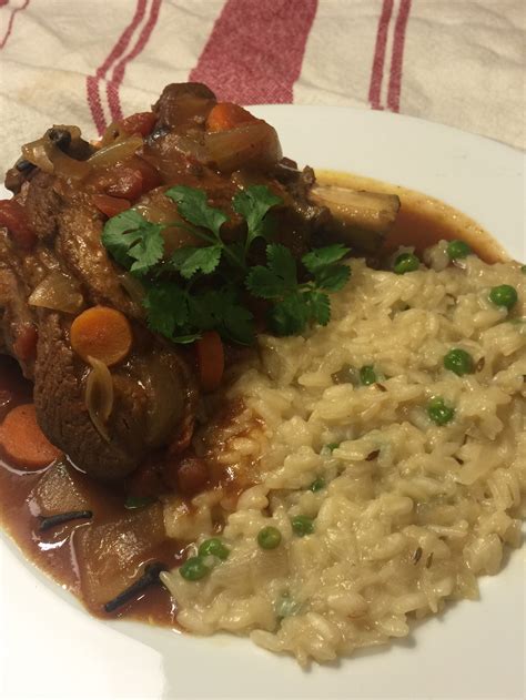 Wine And Masala Braised Lamb Shanks With Sweet Pea Risotto Indian Simmer