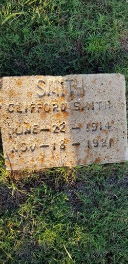 Clifford Smith 1914 1921 Memorial Find A Grave