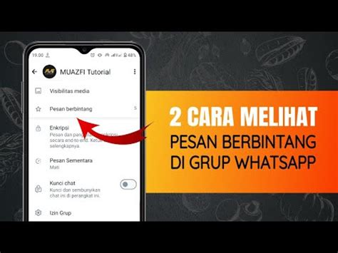 Cara Melihat Pesan Berbintang Di Grup Whatsapp Youtube