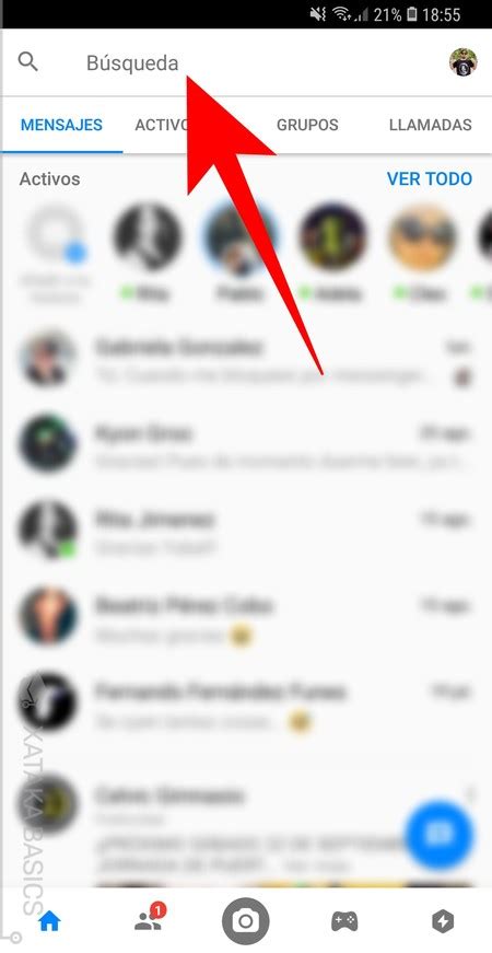 Como Llegar Al Inicio De Una Conversacion En Messenger Celular