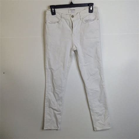 Frame Denim Jeans Frame Denim Jeans Women Size White Le Skinny De