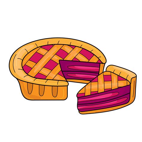 cute cartoon pie cherry  bleuberry pie drawing cartoon image