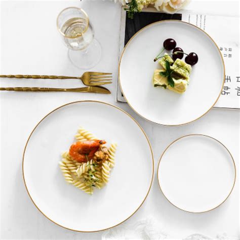 pc ceramic dinner plates beef flat plate tablewar grandado