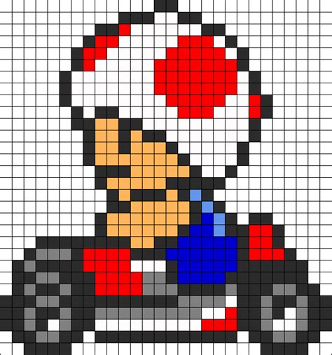 Mario Kart Toad Perler Bead Pattern Bead Sprites Characters Fuse