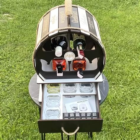 Купить Мини-бар бочка «Whisky Exlusive» 5 стаканов и 12 камней для ...