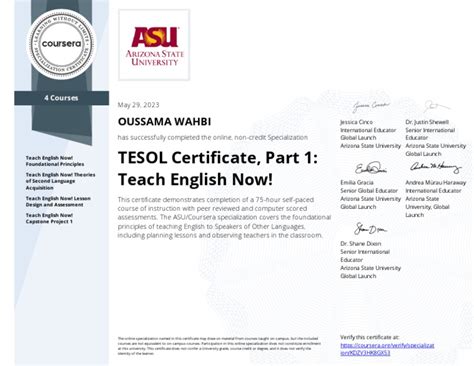 tesol certificate part