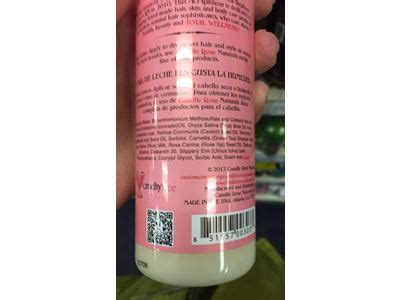 Camille Rose Naturals Curl Love Moisture Milk, 8 Ounce Ingredients and ...