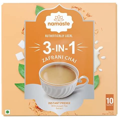 Buy Namaste Chai 3 In 1 Instant Tea Premix Zaffrani Chai Assam Tea Ready Mix Authentically