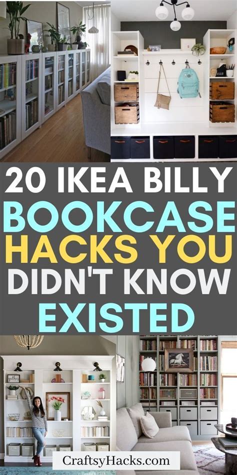 20 Unique Ikea Billy Bookcase Hacks Artofit