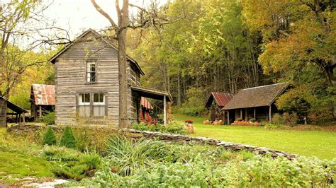 Old Country Farm Barn And House