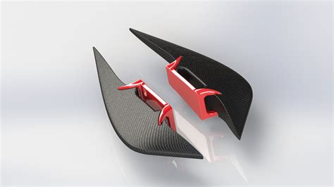 Universal Motorcycle Spoiler Winglet Motorcycle Spoiler Motorcycle NAKED 3D File For 3D