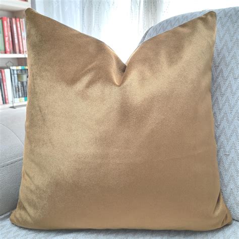 Camel Velvet Pillow Etsy