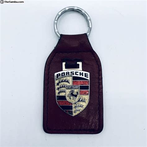 Thesamba Vw Classifieds Porsche Leather Keychain Fob Bordeaux